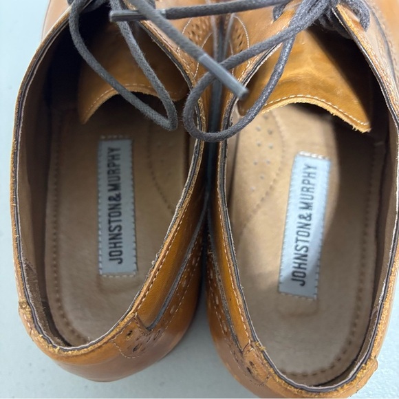 Johnston & Murphy Brown Leather Cap Toe Men's Dress Shoes Oxfords 9.5M - Picture 9 of 13
